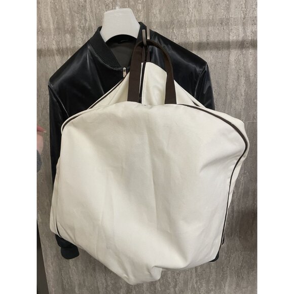 Hermes Mens Black Satin Bomber Jacket With Zippered Pockets & Ribbed Collar/Cuff - Picture 12 of 12